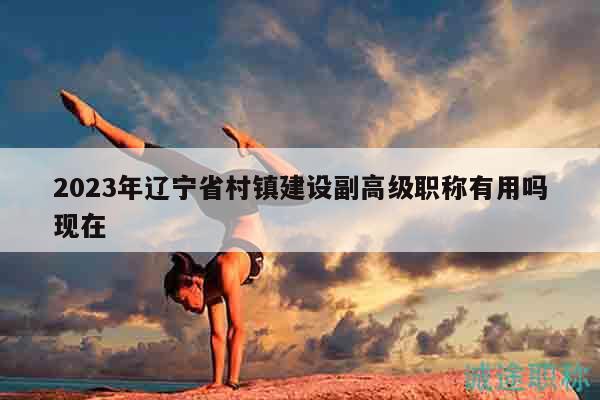 2023年遼寧省村鎮(zhèn)建設(shè)副高級(jí)職稱有用嗎現(xiàn)在