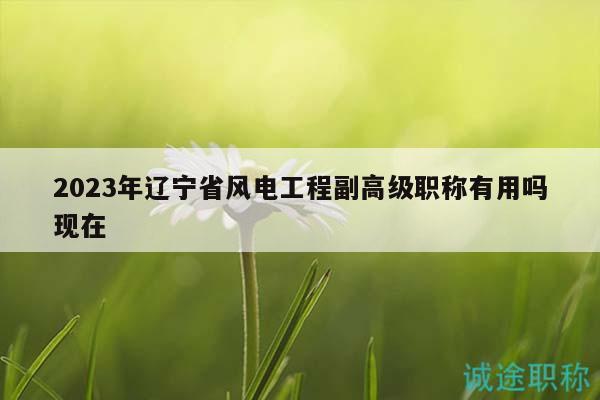 2023年遼寧省風(fēng)電工程副高級(jí)職稱(chēng)有用嗎現(xiàn)在