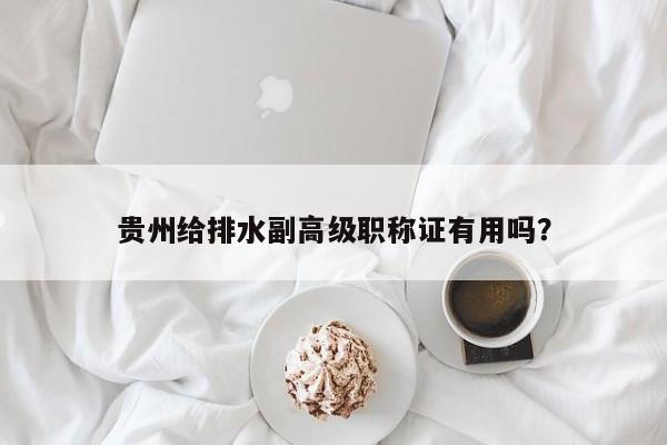 貴州給排水副高級(jí)職稱證有用嗎？