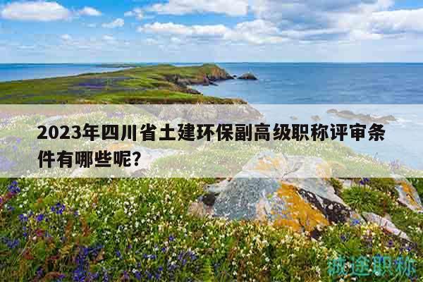 2023年四川省土建環(huán)保副高級(jí)職稱評(píng)審條件有哪些呢？