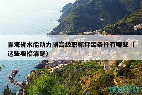 青海省水能動力副高級職稱評定條件有哪些（這些要搞清楚）