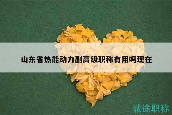 山東省熱能動(dòng)力副高級(jí)職稱有用嗎現(xiàn)在