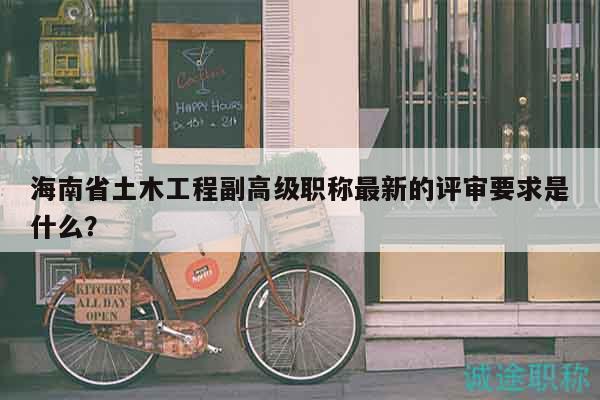 海南省土木工程副高級職稱最新的評審要求是什么？