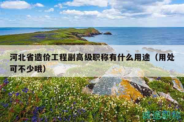 河北省造價(jià)工程副高級(jí)職稱有什么用途（用處可不少哦）