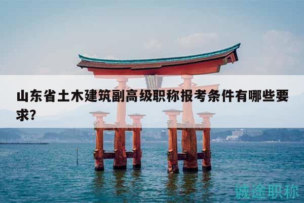 山東省土木建筑副高級職稱報考條件有哪些要求？
