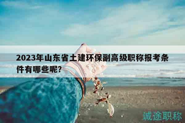 2023年山東省土建環(huán)保副高級職稱報考條件有哪些呢？