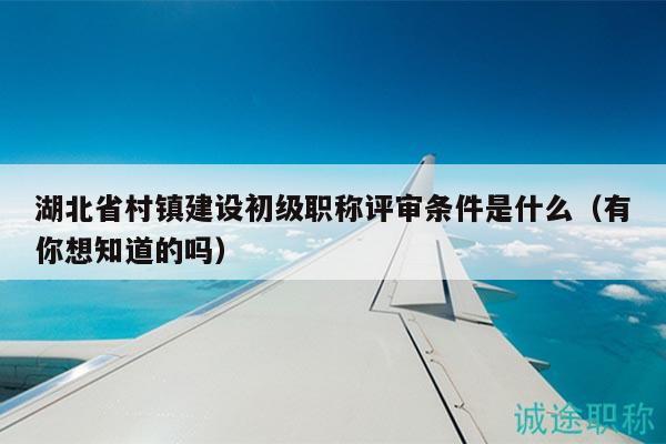湖北省村鎮(zhèn)建設初級職稱評審條件是什么（有你想知道的嗎）