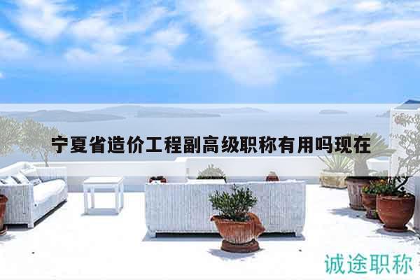寧夏省造價工程副高級職稱有用嗎現(xiàn)在