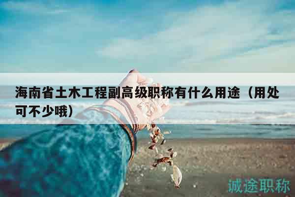 海南省土木工程副高級(jí)職稱(chēng)有什么用途（用處可不少哦）