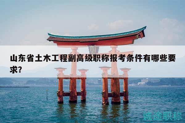 山東省土木工程副高級職稱報考條件有哪些要求？