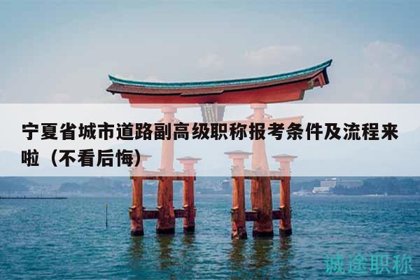 寧夏省城市道路副高級(jí)職稱報(bào)考條件及流程來(lái)啦（不看后悔）