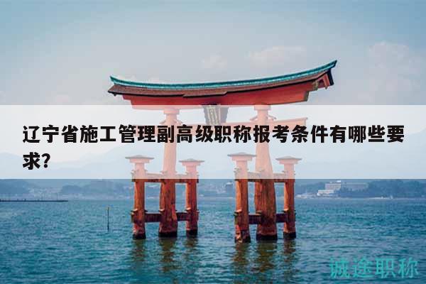 遼寧省施工管理副高級(jí)職稱(chēng)報(bào)考條件有哪些要求？
