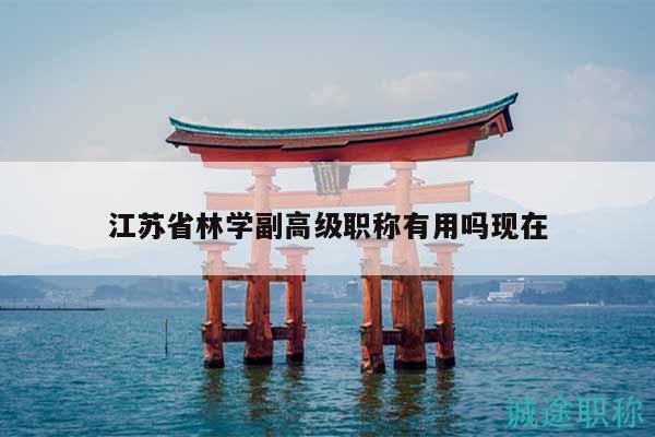 江蘇省林學副高級職稱有用嗎現在