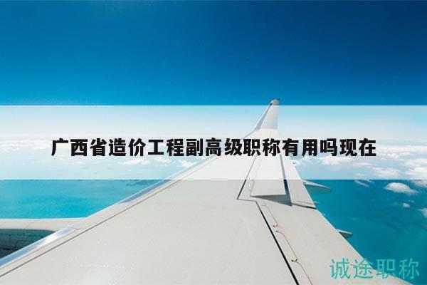 廣西省造價工程副高級職稱有用嗎現(xiàn)在