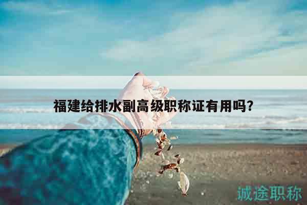福建給排水副高級職稱證有用嗎？
