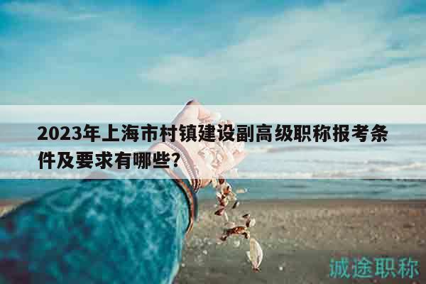 2023年上海市村鎮(zhèn)建設(shè)副高級職稱報考條件及要求有哪些？
