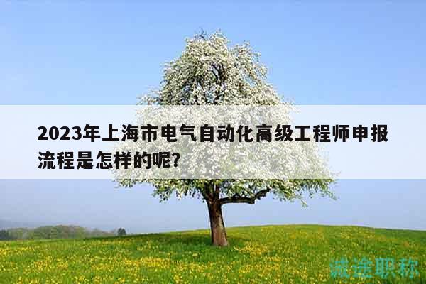 2023年上海市電氣自動化高級工程師申報流程是怎樣的呢？