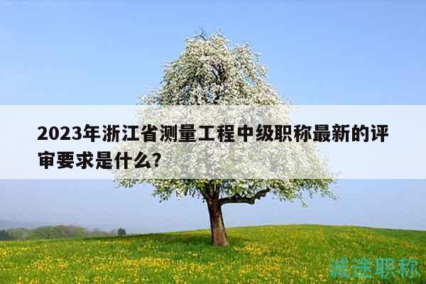 2023年浙江省測量工程中級職稱最新的評審要求是什么？