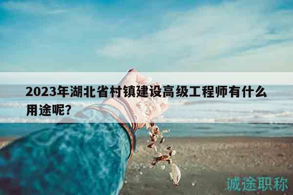 2023年湖北省村鎮(zhèn)建設(shè)高級工程師有什么用途呢？