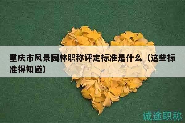 重慶市風(fēng)景園林職稱評定標準是什么（這些標準得知道）