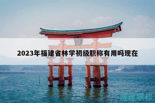 2023年福建省林學(xué)初級職稱有用嗎現(xiàn)在