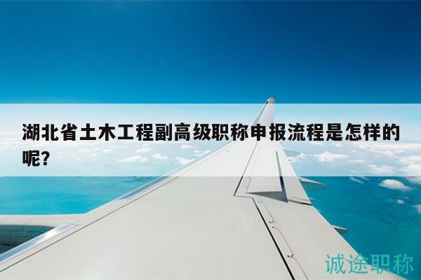 湖北省土木工程副高級職稱申報流程是怎樣的呢？