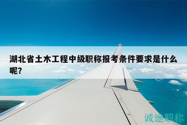 湖北省土木工程中級(jí)職稱報(bào)考條件要求是什么呢？