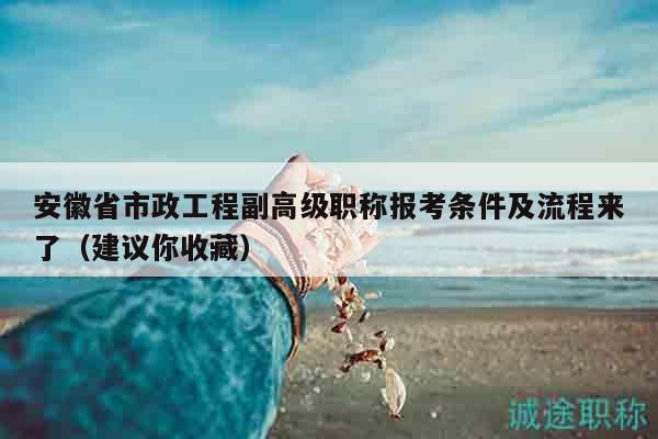 安徽省市政工程副高級職稱報考條件及流程來了（建議你收藏）