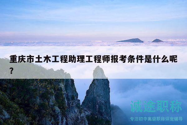重慶市土木工程助理工程師報考條件是什么呢？