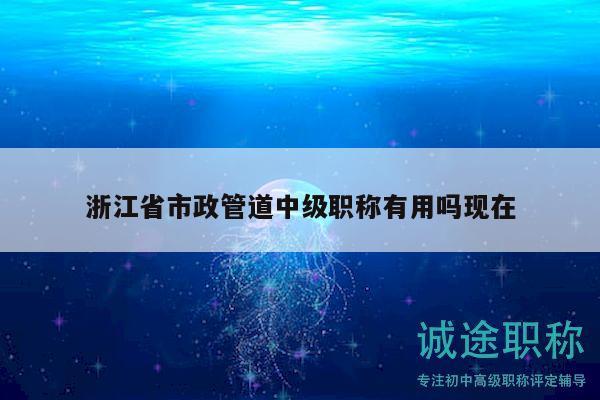 浙江省市政管道中級職稱有用嗎現(xiàn)在