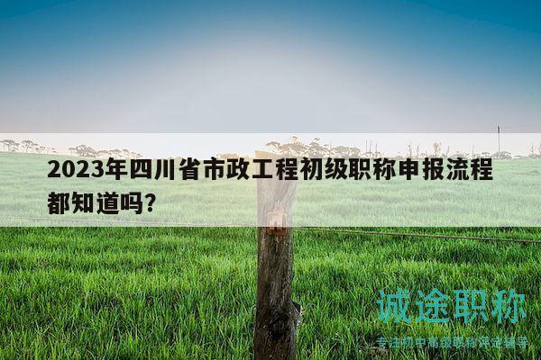 2023年四川省市政工程初級(jí)職稱申報(bào)流程都知道嗎？