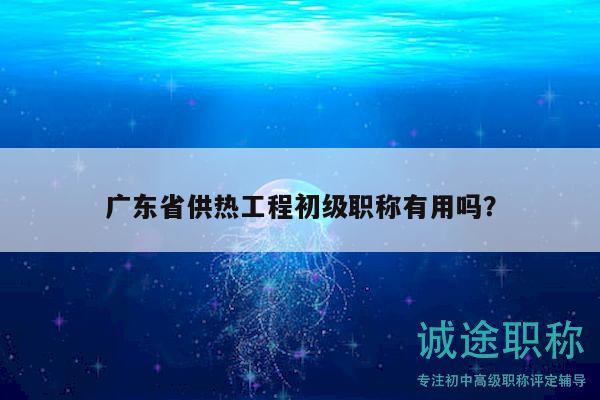 廣東省供熱工程初級(jí)職稱(chēng)有用嗎？