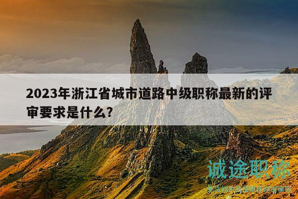 2023年浙江省城市道路中級職稱最新的評審要求是什么？