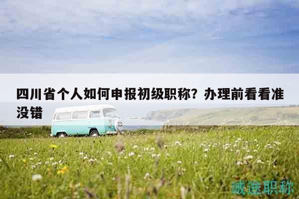 四川省個人如何申報初級職稱？辦理前看看準沒錯