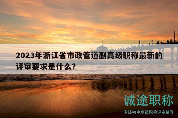 2023年浙江省市政管道副高級(jí)職稱最新的評(píng)審要求是什么？