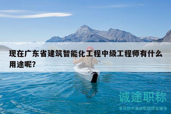現(xiàn)在廣東省建筑智能化工程中級(jí)工程師有什么用途呢？