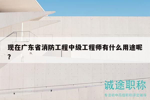 現(xiàn)在廣東省消防工程中級工程師有什么用途呢？
