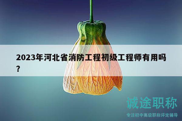 2023年河北省消防工程初級工程師有用嗎？