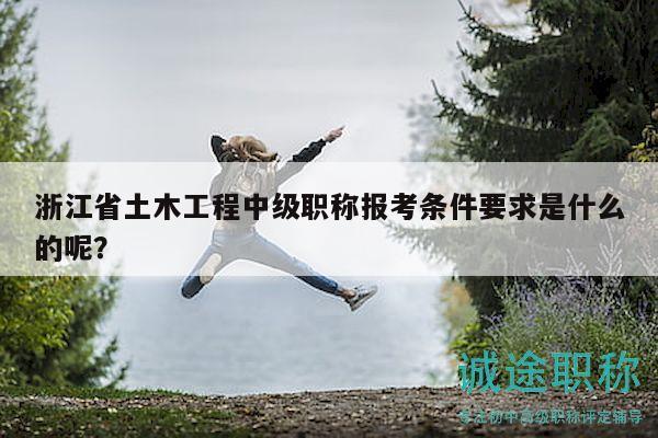 浙江省土木工程中級職稱報考條件要求是什么的呢？