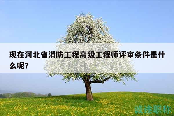 現(xiàn)在河北省消防工程高級工程師評審條件是什么呢？