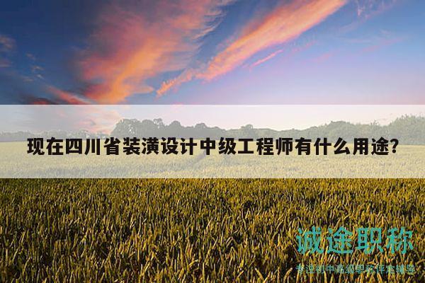 現(xiàn)在四川省裝潢設(shè)計中級工程師有什么用途？