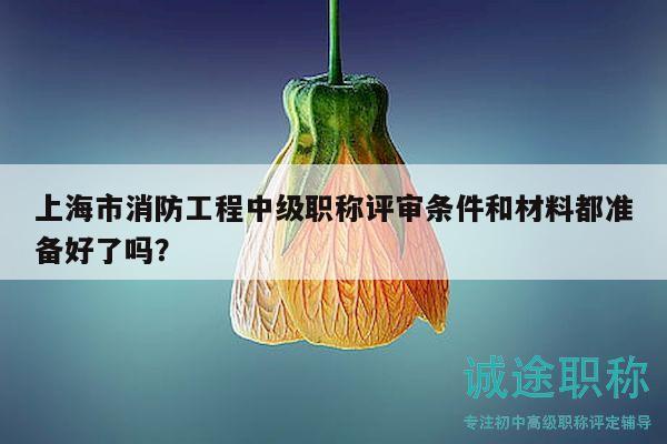 上海市消防工程中級職稱評審條件和材料都準(zhǔn)備好了嗎？