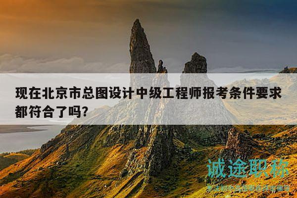 現(xiàn)在北京市總圖設(shè)計中級工程師報考條件要求都符合了嗎？