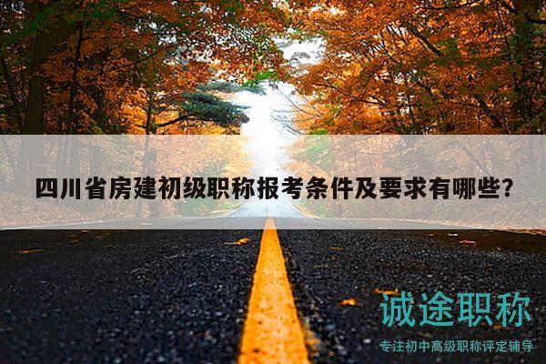 四川省房建初級(jí)職稱(chēng)報(bào)考條件及要求有哪些？