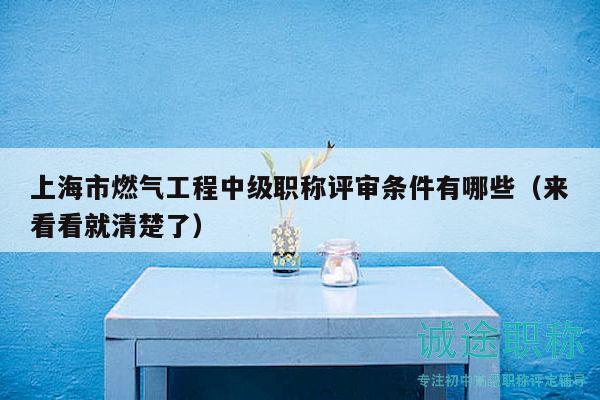 上海市燃氣工程中級職稱評審條件有哪些（來看看就清楚了）