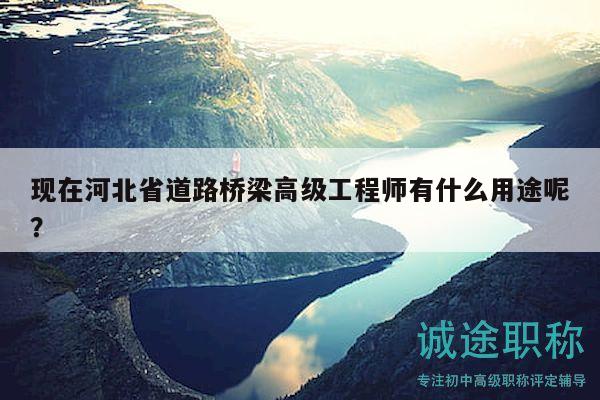 現(xiàn)在河北省道路橋梁高級(jí)工程師有什么用途呢？