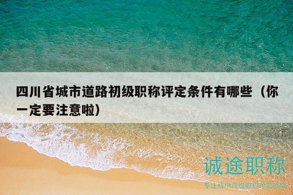 四川省城市道路初級(jí)職稱評(píng)定條件有哪些（你一定要注意啦）