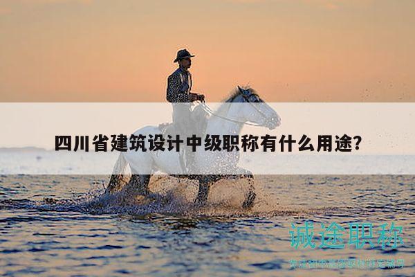 四川省建筑設計中級職稱有什么用途？
