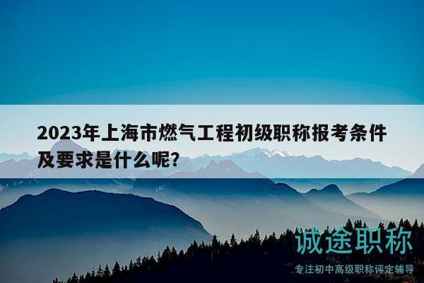 2023年上海市燃?xì)夤こ坛跫壜毞Q報(bào)考條件及要求是什么呢？