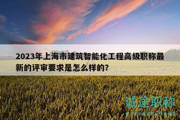 2023年上海市建筑智能化工程高級(jí)職稱最新的評(píng)審要求是怎么樣的？